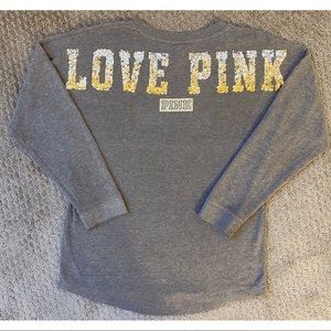 Victoria’s Secret Pink sequined logo sweater